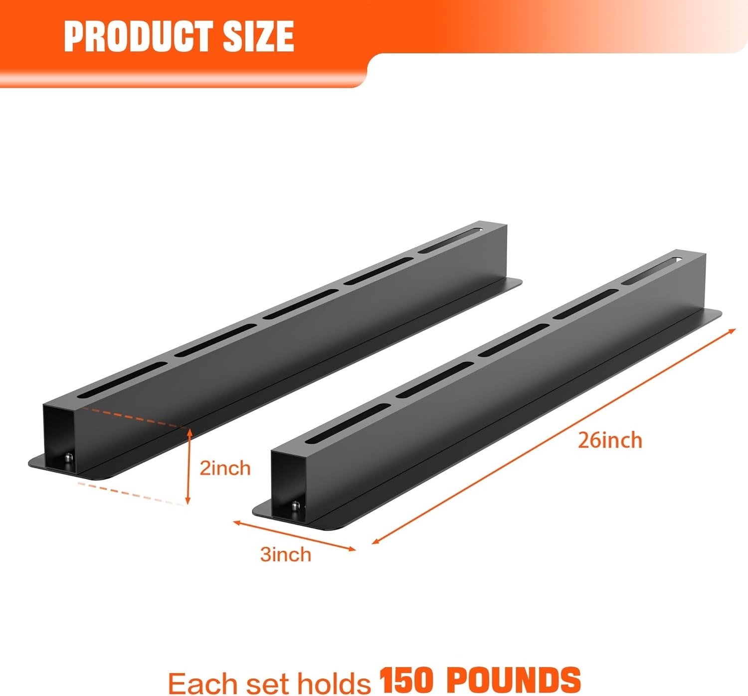 TORACK Garage Ceiling Bin Storage Rack, Adjustable Heavy Duty Overhead Tote Storage Rail System(for 5 Bins, Bins are not included)(for 5 bins)