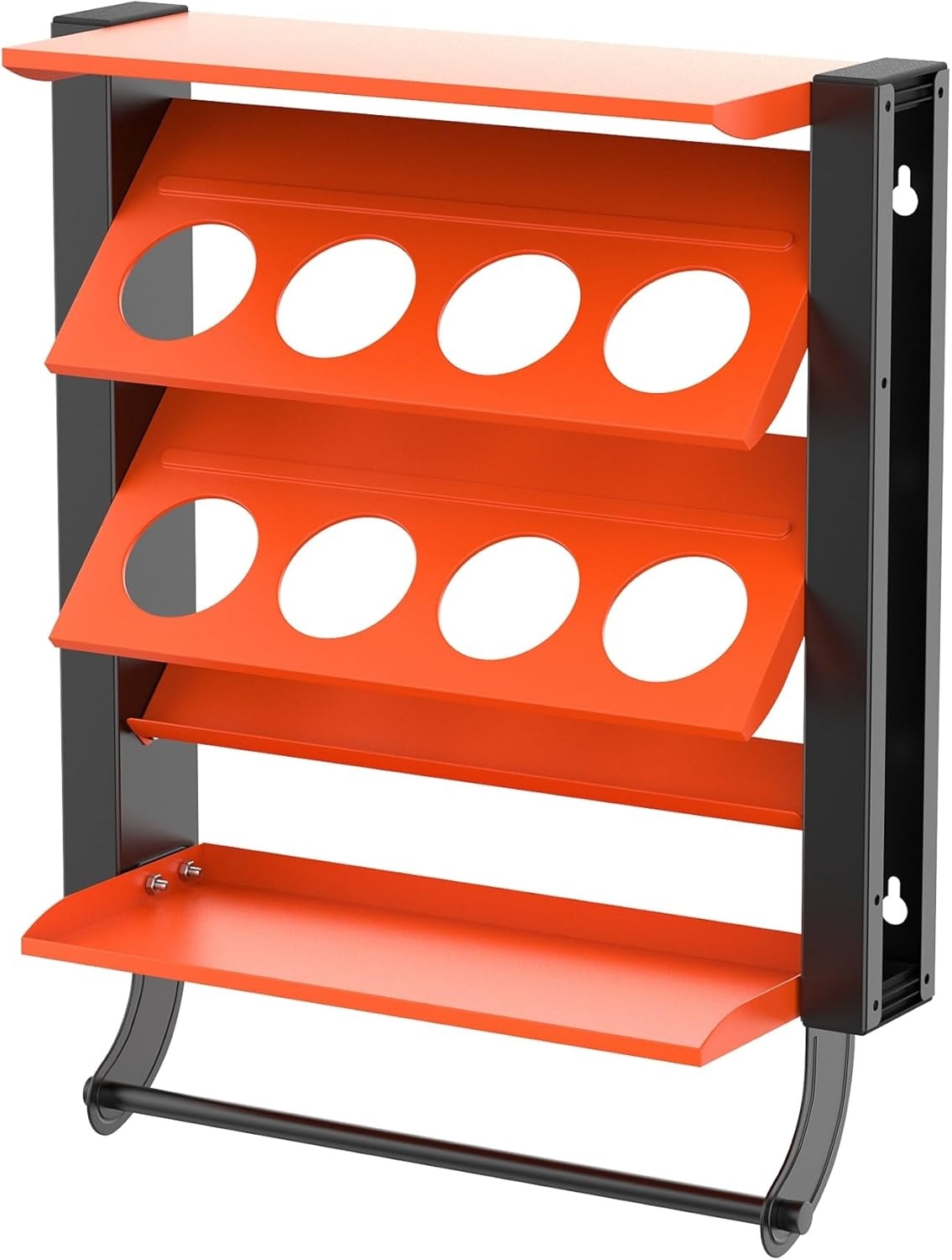 TORACK Spray Paint Can Holder Wall Mount, Heavy Duty Metal Spray Can Holder for Garage, Paint Can Storage Rack for Shop, Holds Up to 100 lbs(Holds 8 cans)