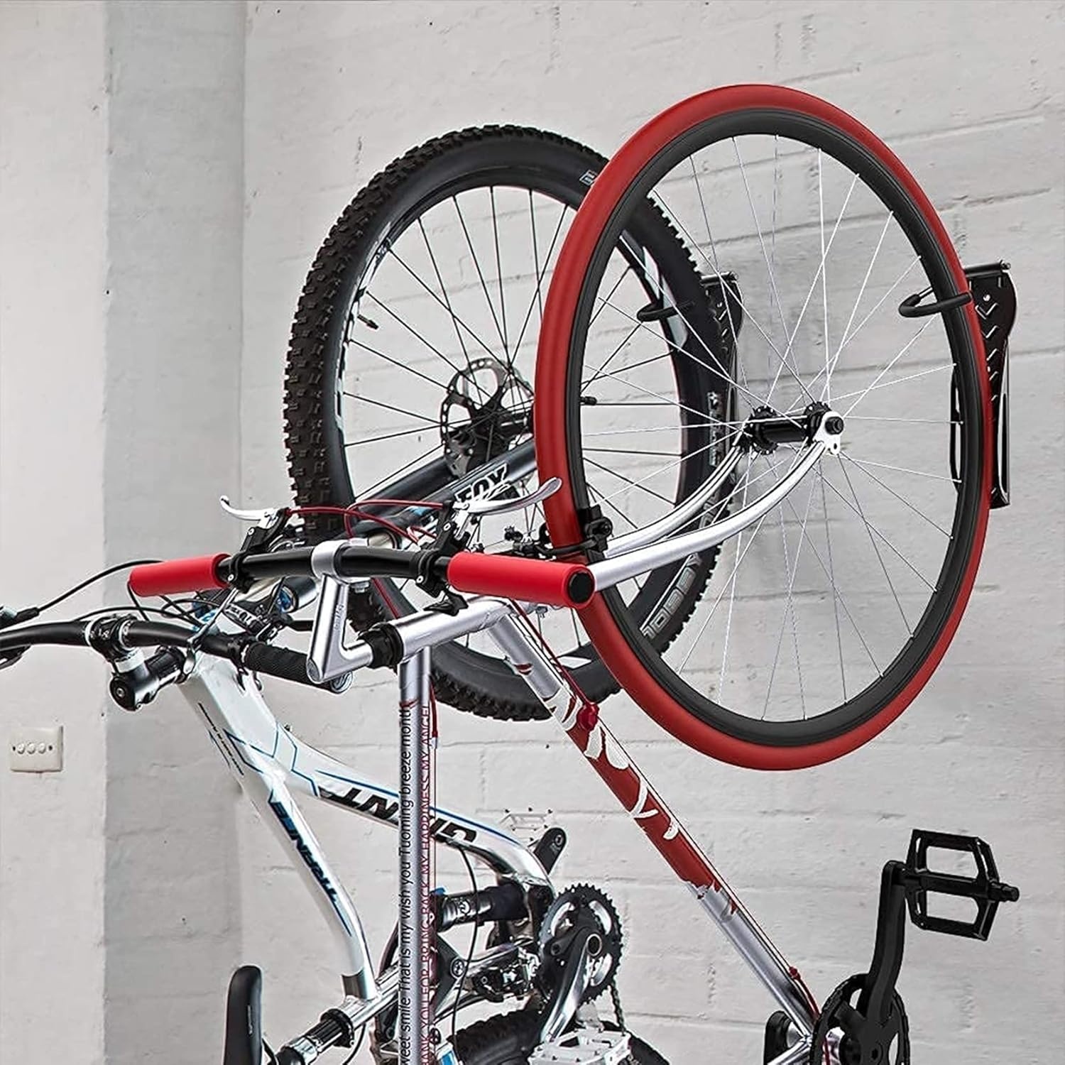 TORACK Bike Rack for Garage Wall Mount, 2 Pack Bike Hangers for Garage Storage System, Vertical Bicycle Hooks for Garage Indoor Space-saving